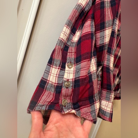 Lucky Brand Red and Cream Plaid Shirt - Picture 4 of 10